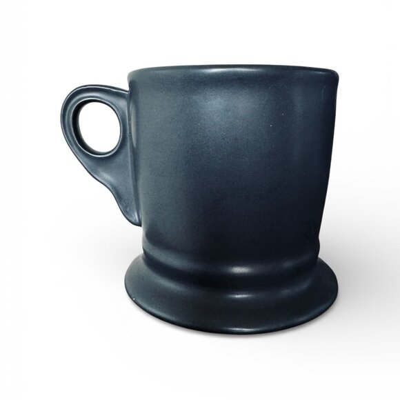 Anthropologie Monogram K Matte Black White Text Initial K Shaving Mug Classic - Picture 2 of 16
